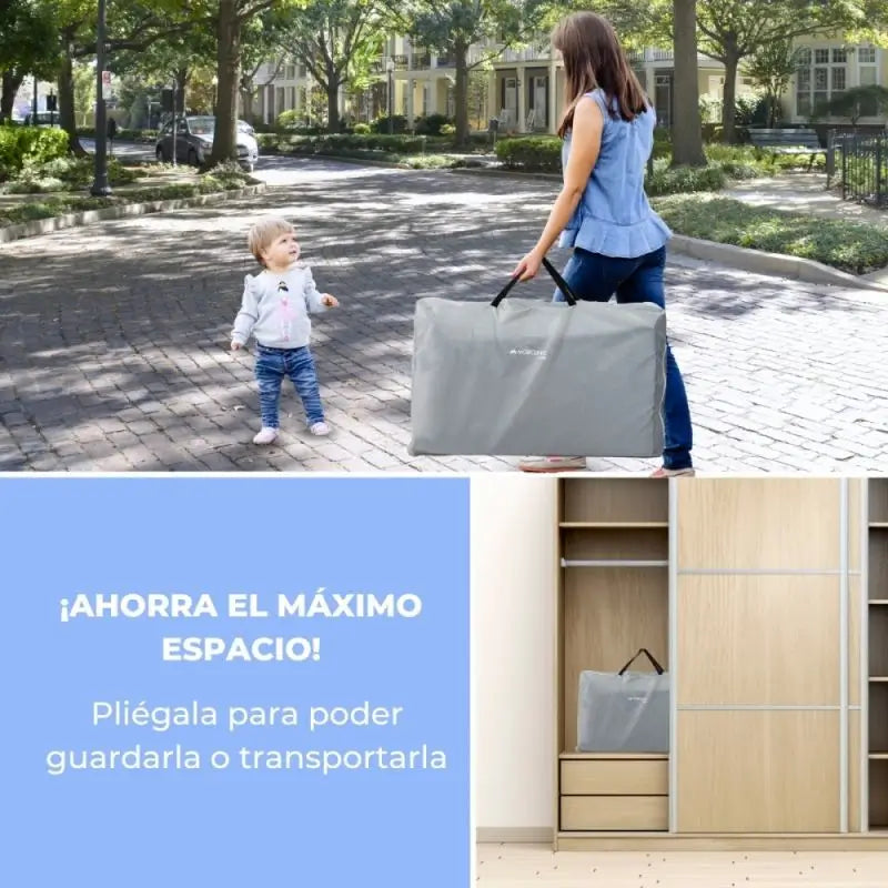 Lettino Mobiclinic Moon Grey ad altezza regolabile con modalità sonno