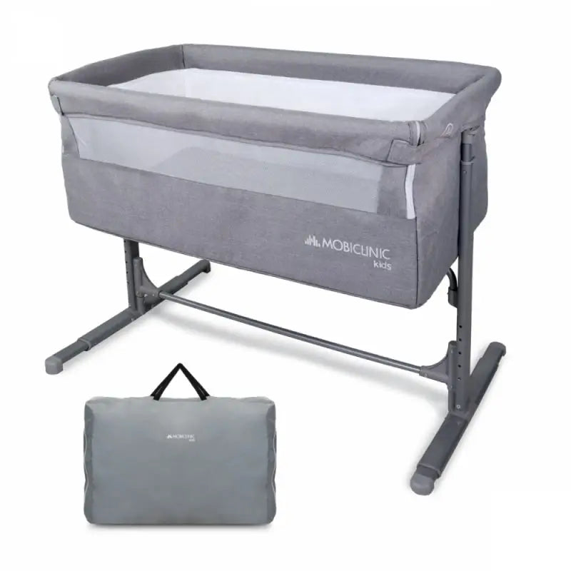 Lettino Mobiclinic Moon Grey ad altezza regolabile con modalità sonno