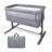 Lettino Mobiclinic Moon Grey ad altezza regolabile con modalità sonno