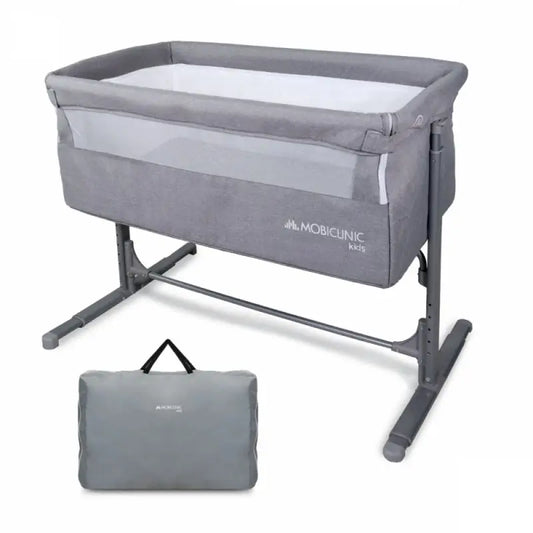 Lettino Mobiclinic Moon Grey ad altezza regolabile con modalità sonno