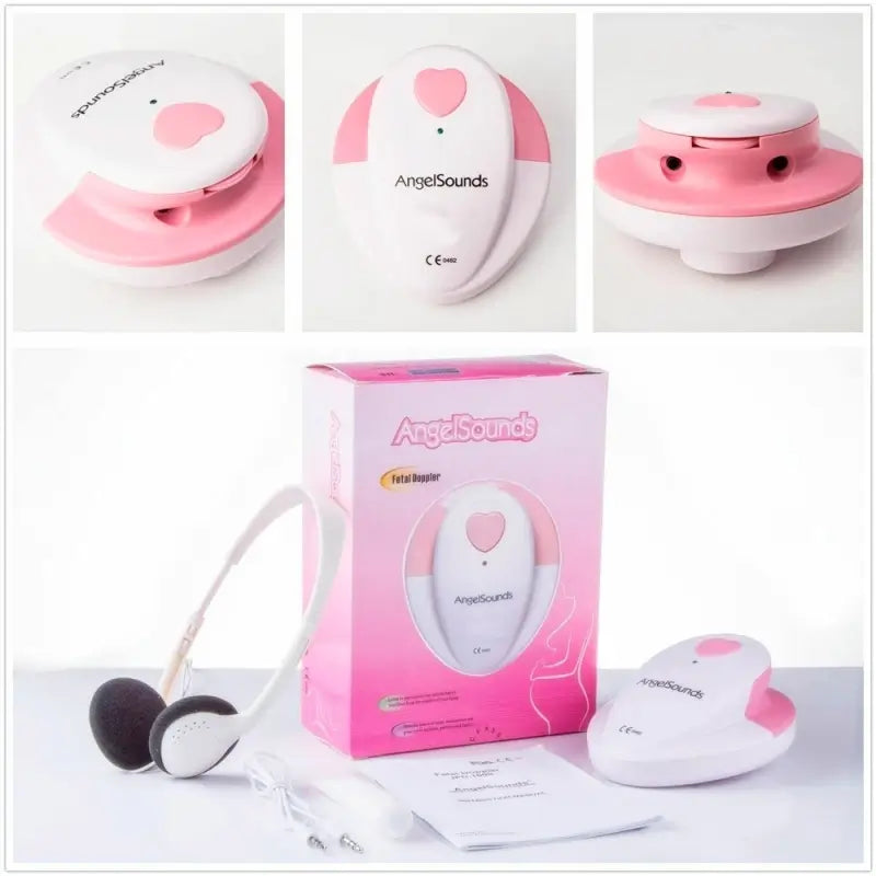 Rilevatore fetale Mobiclinic - Capacità sonora - Sicuro - Include cavo audio - Portatile - Singolo - Rosa - Angelsounds