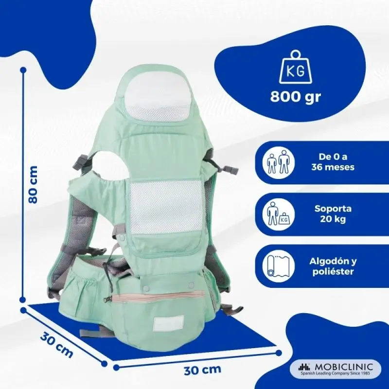 Mobiclinic Moley 6 In 1 Marsupio Verde