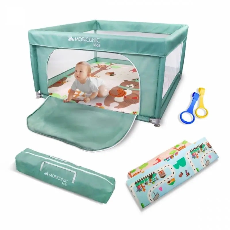 Parco giochi pieghevole Mobiclinic Happyland Verde