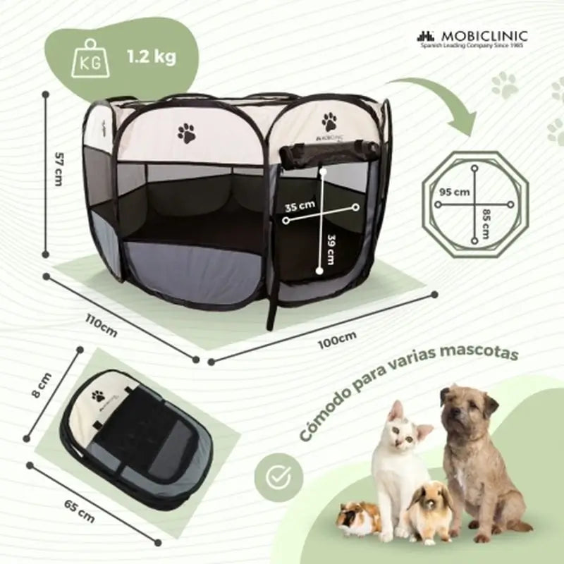 Box per cani pieghevole Mobiclinic 110 X 100 X 57