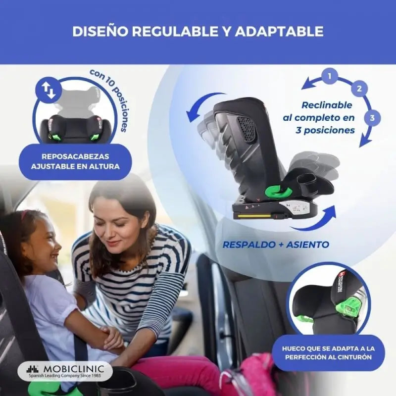Seggiolino auto per neonati Lionfix Max 100-150 cm Nero