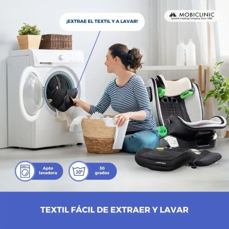 Seggiolino auto per neonati Lionfix Max 100-150 cm Nero