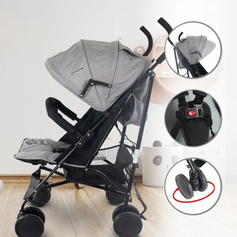 Passeggino pieghevole Mobiclinic Elefant 15 Kg Grigio