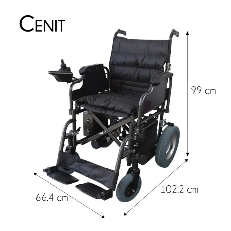 Carrozzina elettrica pieghevole Mobiclinic - Auton. 20 Km - 20Ah - Motore - Acciaio - Nero - Cenit