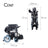Carrozzina elettrica pieghevole Mobiclinic - Auton. 20 Km - 20Ah - Motore - Acciaio - Nero - Cenit