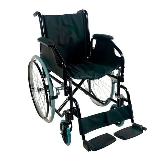 Sedia a rotelle pieghevole Mobiclinic Ruote grandi Acciaio Sedia a rotelle ortopedica leggera pieghevole Cattedrale nera