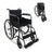 Sedia a rotelle pieghevole Mobiclinic - Schienale e poggiapiedi rimovibili - Acciaio - Ruote grandi - 46 cm - Grigio - Denver