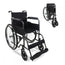 Sedia a rotelle pieghevole Mobiclinic - Schienale e poggiapiedi rimovibili - Acciaio - Ruote grandi - 46 cm - Grigio - Denver