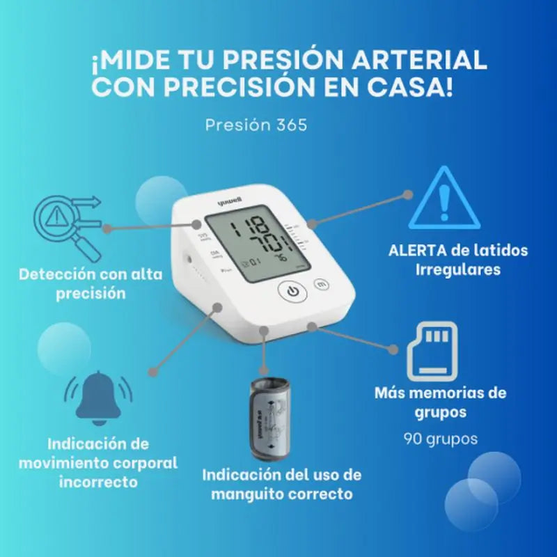 Mobiclinic Misuratore automatico di pressione digitale con memoria, braccio, YE660D Bianco, 1 unità