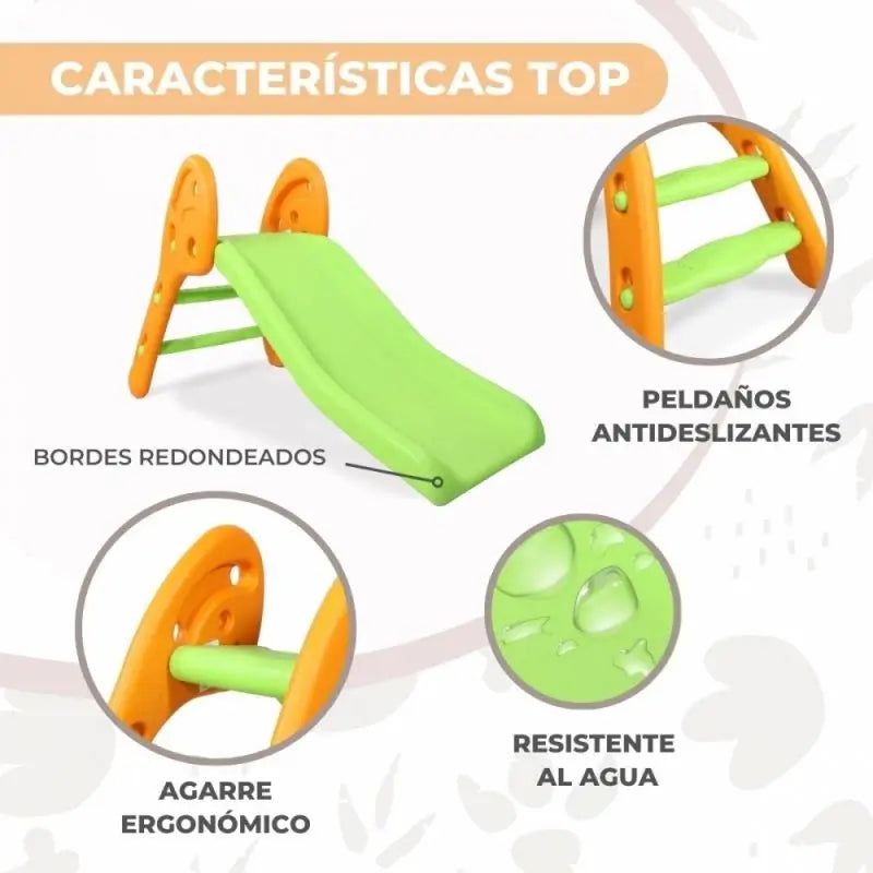 Scivolo pieghevole per bambini Mobiclinic Dino XL Verde
