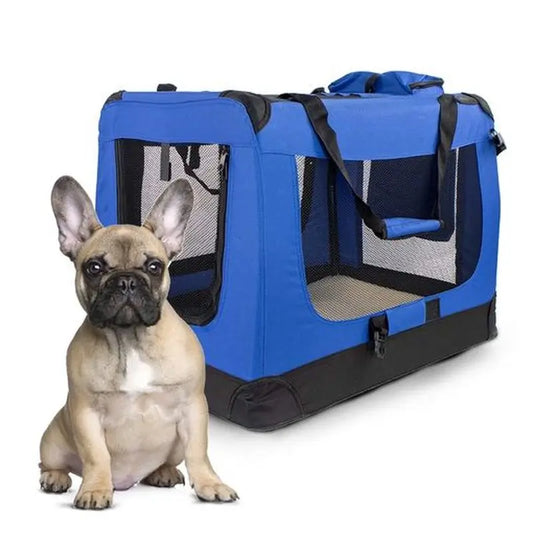 Mobiclinic Trasportino pieghevole per animali domestici Blu Baloo Taglia L