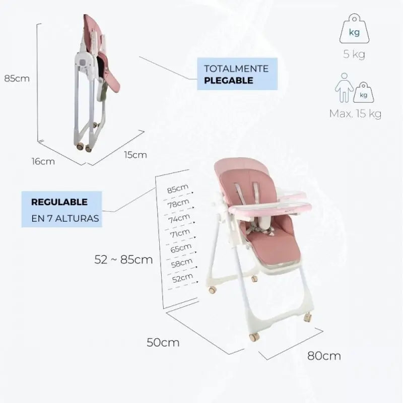 Seggiolone Mobiclinic Simba Rosa