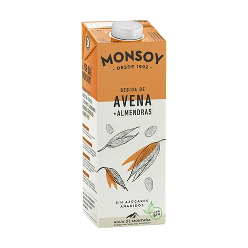 Monsoy Bevanda vegetale alla mandorla con avena 1Lt 6Ucs.Bio