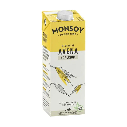 Bevanda vegetale alla farina d'avena Monsoy con calcio 1Lt 6Uds. Bio