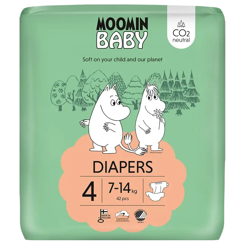 Pannolini per bambini Moomin taglia 4 , 42 unità