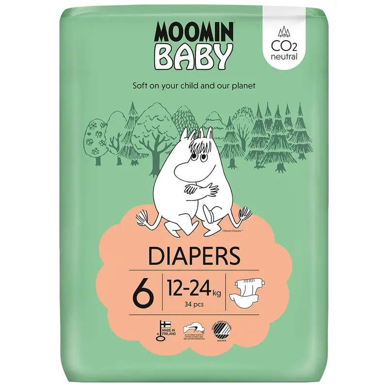 Pannolini per bambini Moomin taglia 6 , 34 unità
