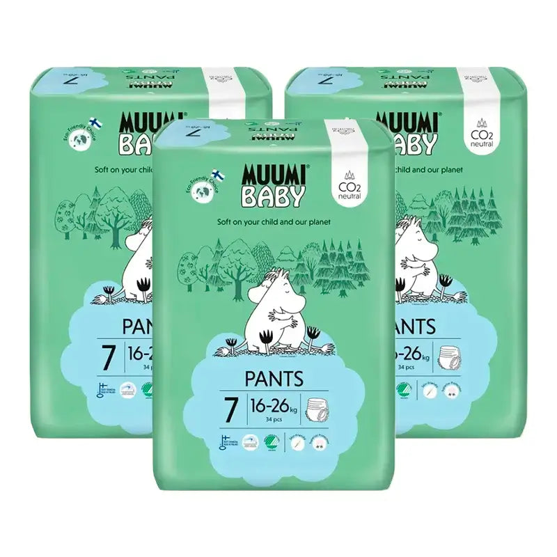 Pannolini da allenamento per bambini Moomin taglia 7, 3 x 34 unità