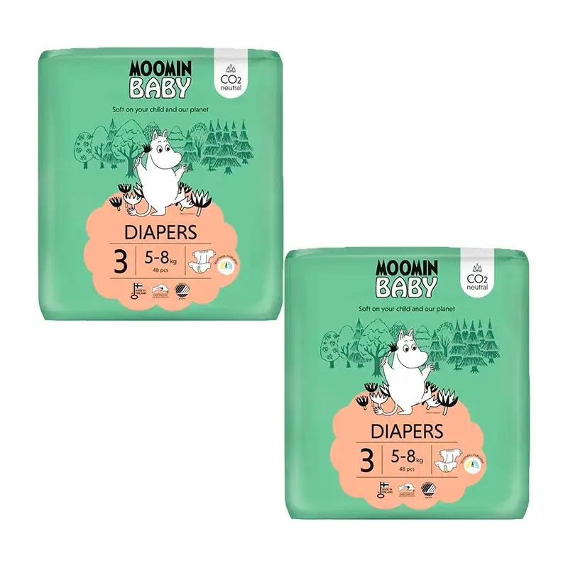 Pannolini Moomin taglia 3 , 2 x 48 unità