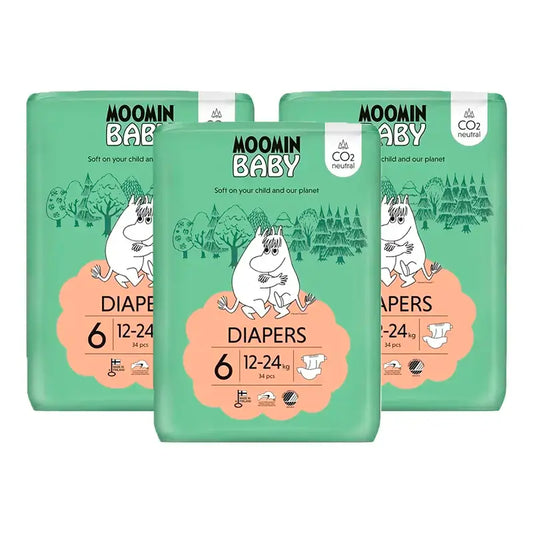 Pannolini Moomin taglia 6, 3 x 34 unità