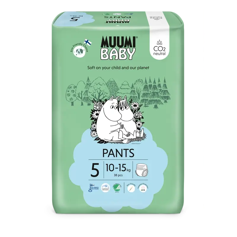 Pannolini da allenamento Moomin Baby taglia 5 , 38 pezzi.