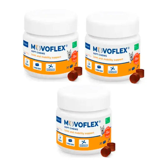 Movoflex Condroprotettore Cani di piccola taglia fino a 15 kg, Confezione 3 x 30 compresse