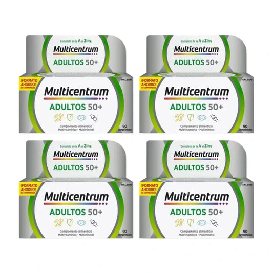 Multicentrum Adulti 50+ Integratore alimentare multivitaminico per adulti 50+ Confezione 4 x 90 compresse