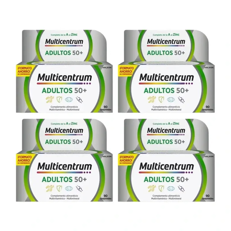 Multicentrum Adulti 50+ Integratore alimentare multivitaminico per adulti 50+ Confezione 4 x 90 compresse