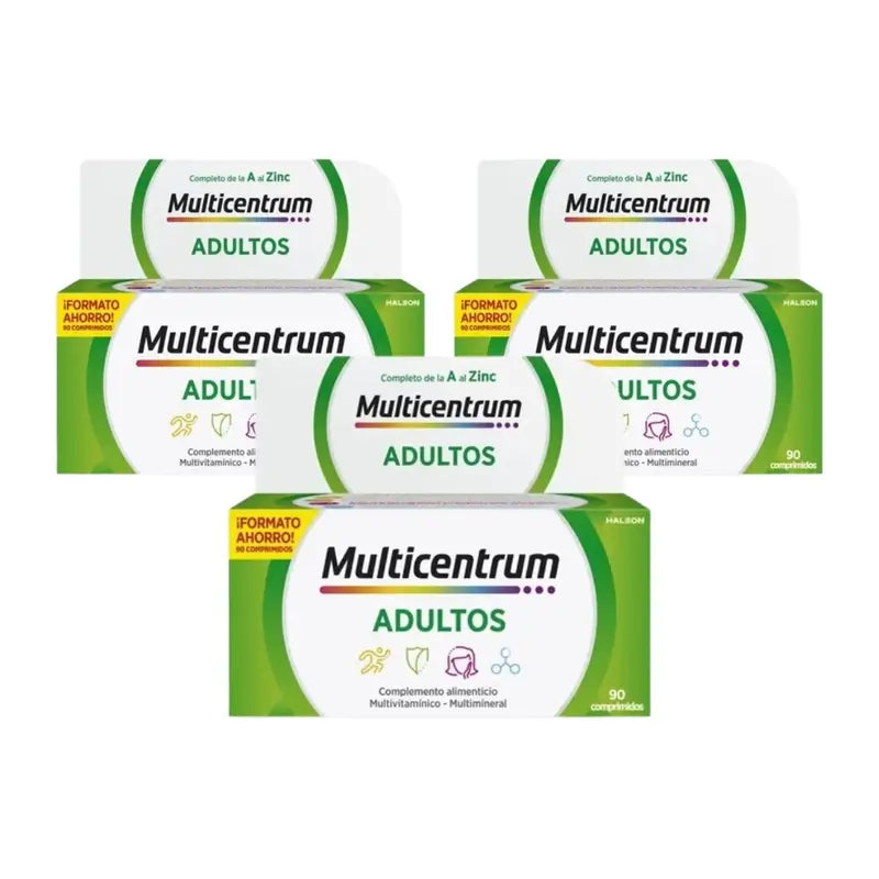 Multicentrum Integratore alimentare multivitaminico per adulti Confezione 3 x 90 compresse