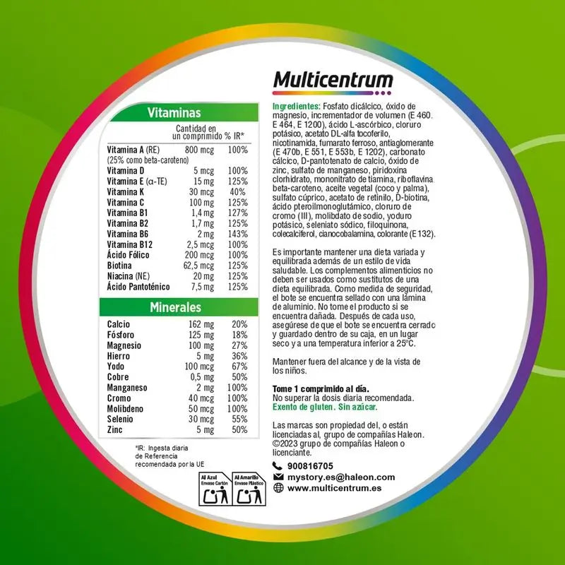 Multicentrum Integratore alimentare multivitaminico per adulti, 90 compresse