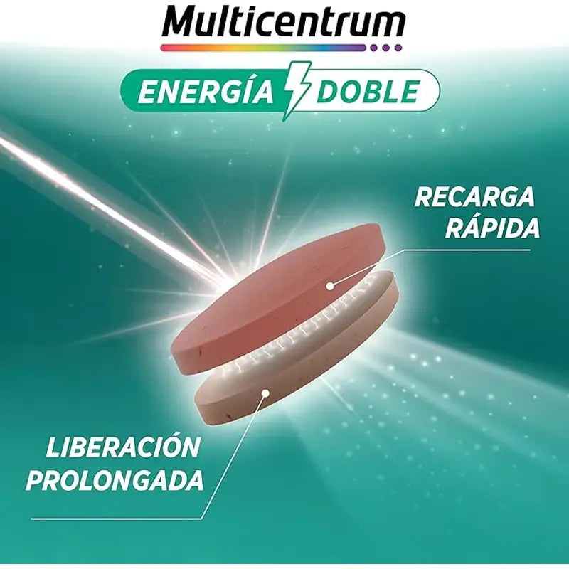 Multicentrum Energy Integratore alimentare multivitaminico doppio, 20 compresse