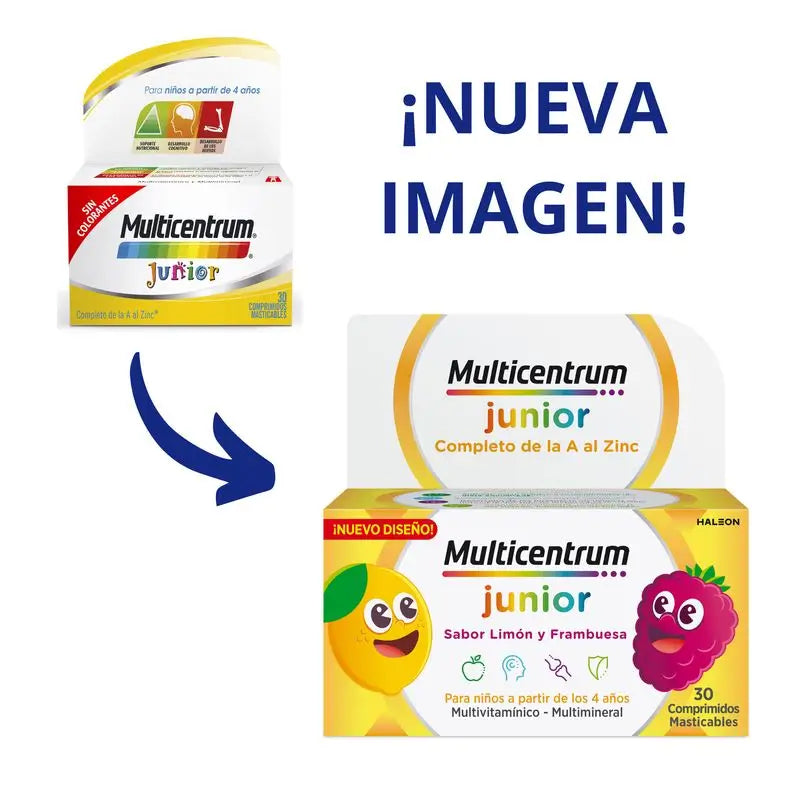 Multicentrum Junior Multivitaminico + 4 anni, 30 Compresse