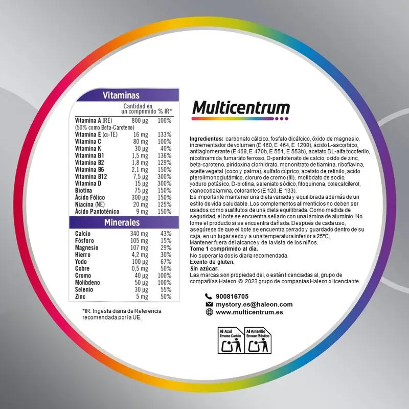 Multicentrum Donna 50+ Integratore alimentare multivitaminico, 30 compresse