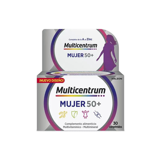 Multicentrum Donna 50+ Integratore alimentare multivitaminico, 30 compresse