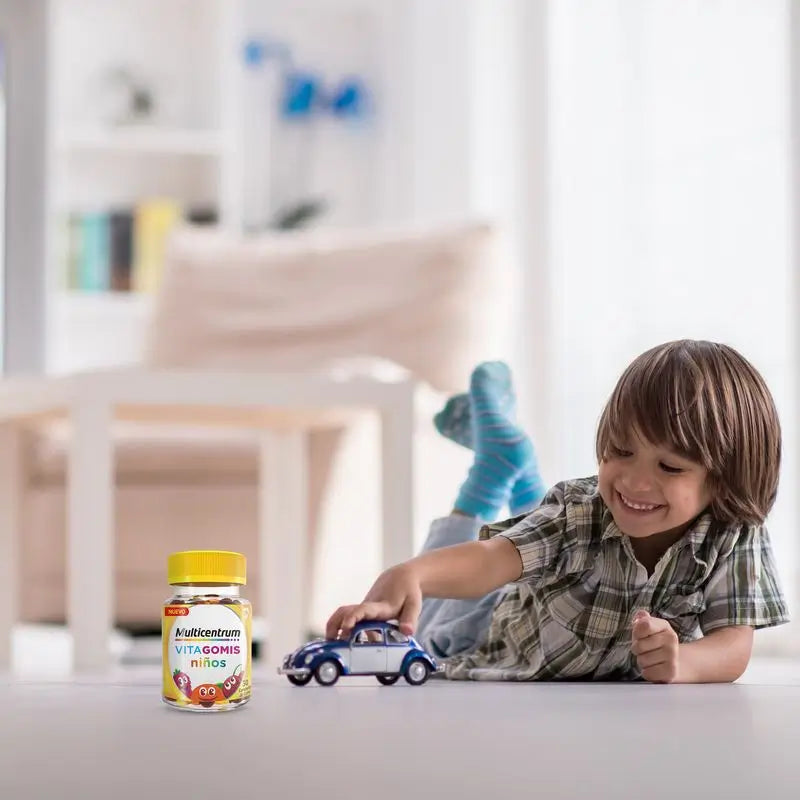 Multicentrum Vitagomis Junior Multivitaminico per bambini al gusto di ciliegia, arancia e fragola, 30 gummies