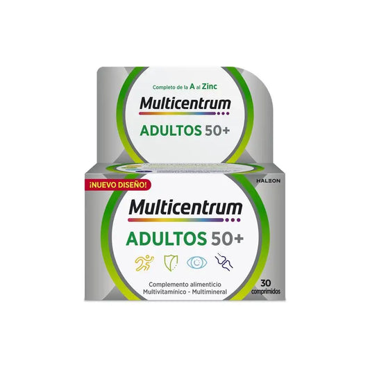 Multicentrum Select 50+ Integratore alimentare multivitaminico per adulti 50+, 30 compresse
