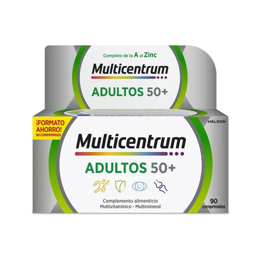 Multicentrum Adulti 50+ Integratore alimentare multivitaminico per adulti 50+, 90 compresse