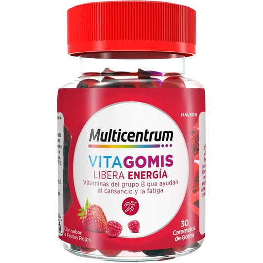 Multicentrum Vitagomis Energy, integratore alimentare multivitaminico in gummies, 30 unità