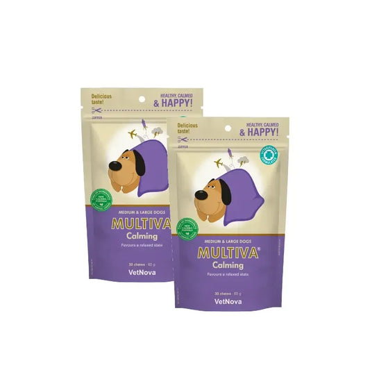 Multiva Calming per cani di taglia media e grande, 30 bocconcini, confezione da 2