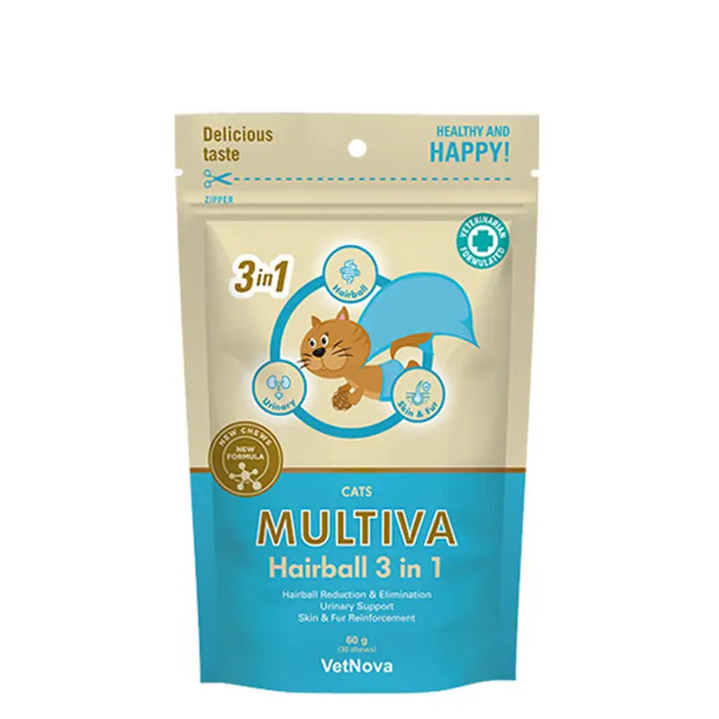 Multiva Hairball 3In1, 30 bocconcini