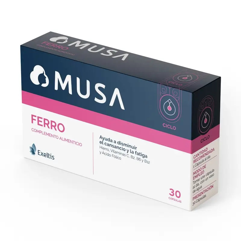 Musa Ferro Integratore alimentare di ferro, 30 capsule