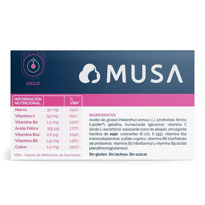 Musa Triplo Ferro Integratore alimentare , 3 x 30 capsule