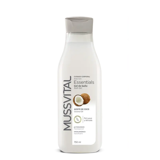 Gel da bagno all'olio di cocco Mussvital Essentials , 750 ml