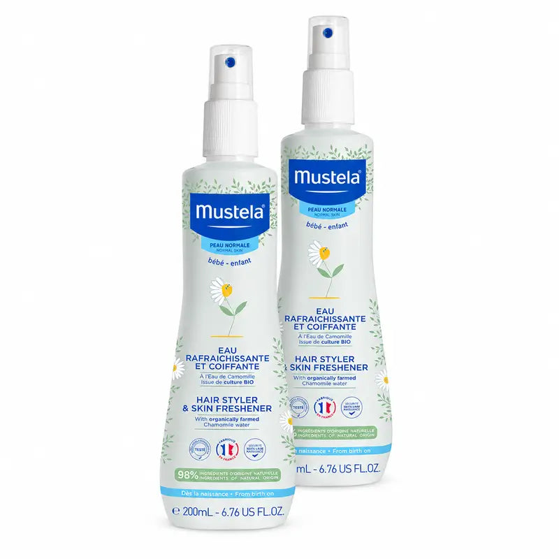 Mustela Acqua rinfrescante per lo styling, confezione da 2 x 200 ml