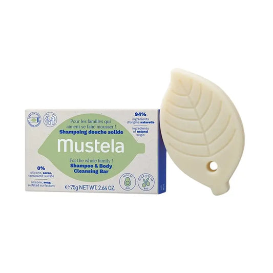 Mustela Shampoo solido capelli e corpo, 75G