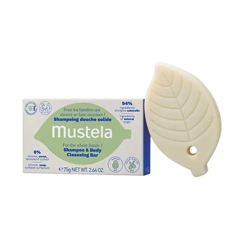 Mustela Shampoo solido capelli e corpo, 75G