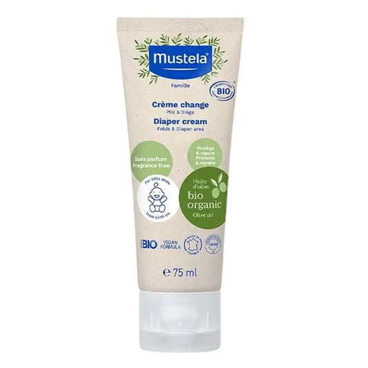 Mustela Crema per pannolini biologica, tubo da 75 ml
